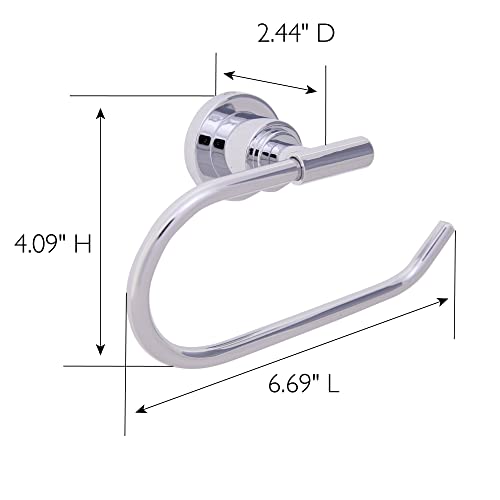 Design House 560359 Geneva Contemporary Towel Ring for Bathroom Bedroom Closet or Kitchen Polished Chrome - Image 2