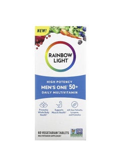 Rainbow Light Rainbow Light, Men's One 50+ Daily Multivitamin, High Potency, 60 Vegetarian Tablets  - Image 1