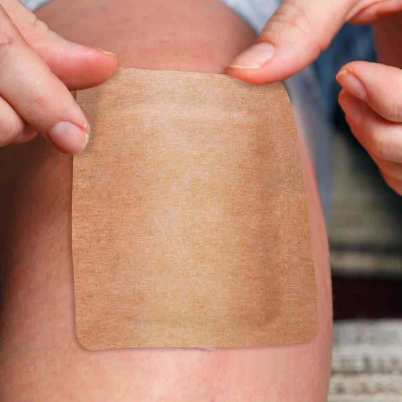 Teling تيلين 50 قطعة لاصقة كبيرة الحجم لاصقات بنية 4 × 4 بوصة لاصقات قماش مرنة للإصابات لوازم الضمادات بالجملة وسادات غير لاصقة للعناية بالجروح - Image 5