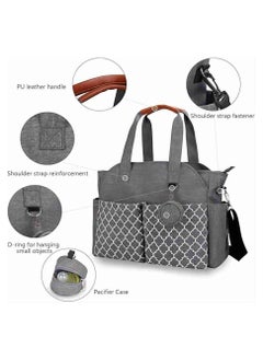 iMissiu Tote Diaper Bag, Multi-Function Baby Bag with Cup Holder, Travel Diaper Bag for Mom and Dad, Large Capacity Nursing Bag for Baby Care  - Image 2