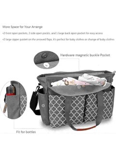 iMissiu Tote Diaper Bag, Multi-Function Baby Bag with Cup Holder, Travel Diaper Bag for Mom and Dad, Large Capacity Nursing Bag for Baby Care  - Image 3