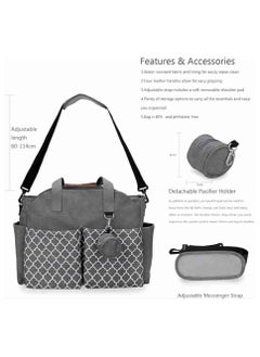 iMissiu Tote Diaper Bag, Multi-Function Baby Bag with Cup Holder, Travel Diaper Bag for Mom and Dad, Large Capacity Nursing Bag for Baby Care  - Image 4