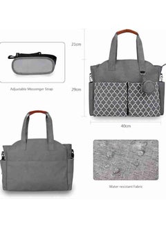 iMissiu Tote Diaper Bag, Multi-Function Baby Bag with Cup Holder, Travel Diaper Bag for Mom and Dad, Large Capacity Nursing Bag for Baby Care  - Image 5