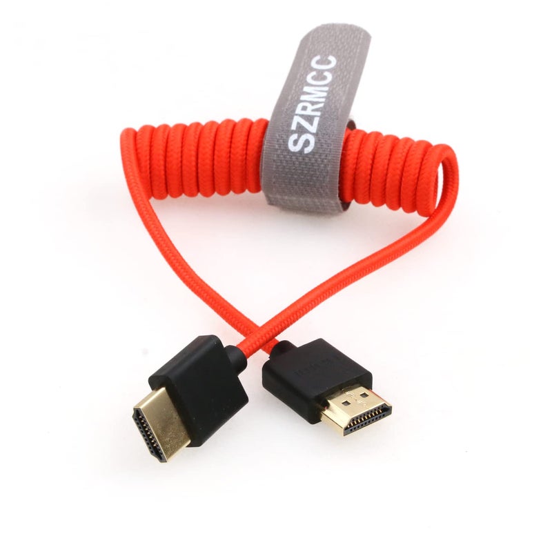 اس زد ار ام سي سي كابل 8K HDMI إلى HDMI فائق السرعة ملفوف مضفر للكاميرا Z Cam E2 Sony FX6 FX9 Canon EOS C70 C300 Portkeys BM5 Atomos Ninjav V Shogun Monitor - Image 2