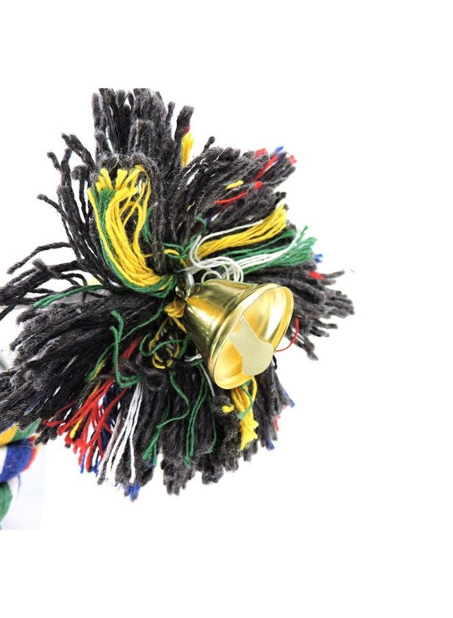 ويش لوتس أرجوحة طيور WishLotus، ألعاب تسلق ملونة على شكل حبل للببغاء مع جرس ومشبك تعليق للببغاوات والبادجي والمكاو والببغاوات الصغيرة الأخرى. (100 سم) - Image 4