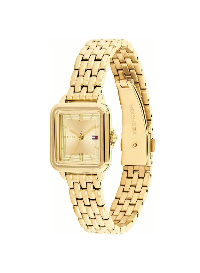 Tommy Hilfiger 1782832 Women’s Watch – Mia Gold Stainless Steel Square Design 24mm - Image 2