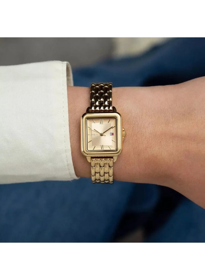 Tommy Hilfiger 1782832 Women’s Watch – Mia Gold Stainless Steel Square Design 24mm - Image 4