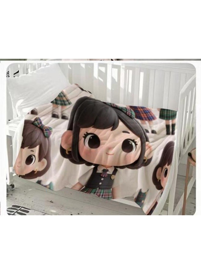 general Children's or student cartoon flannel thin blanket (warm and comfortable, suitable for sleep, games) 100cm*150cm - Image 3