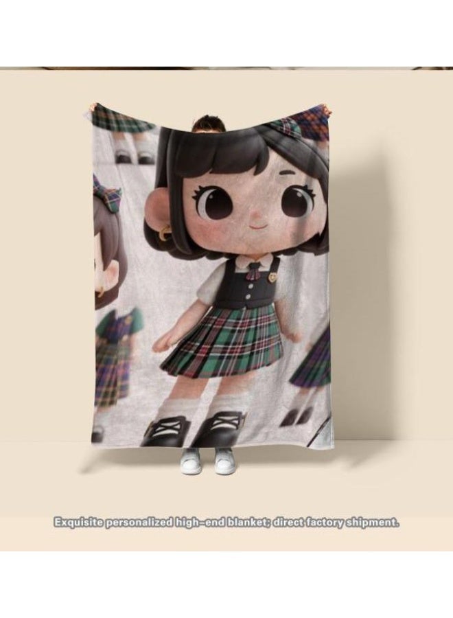 general Children's or student cartoon flannel thin blanket (warm and comfortable, suitable for sleep, games) 100cm*150cm - Image 1