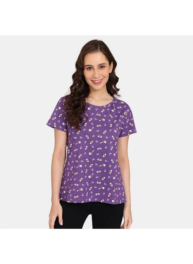zivame Set of 2 - Zivame Printed T-shirt with Short Sleeves
