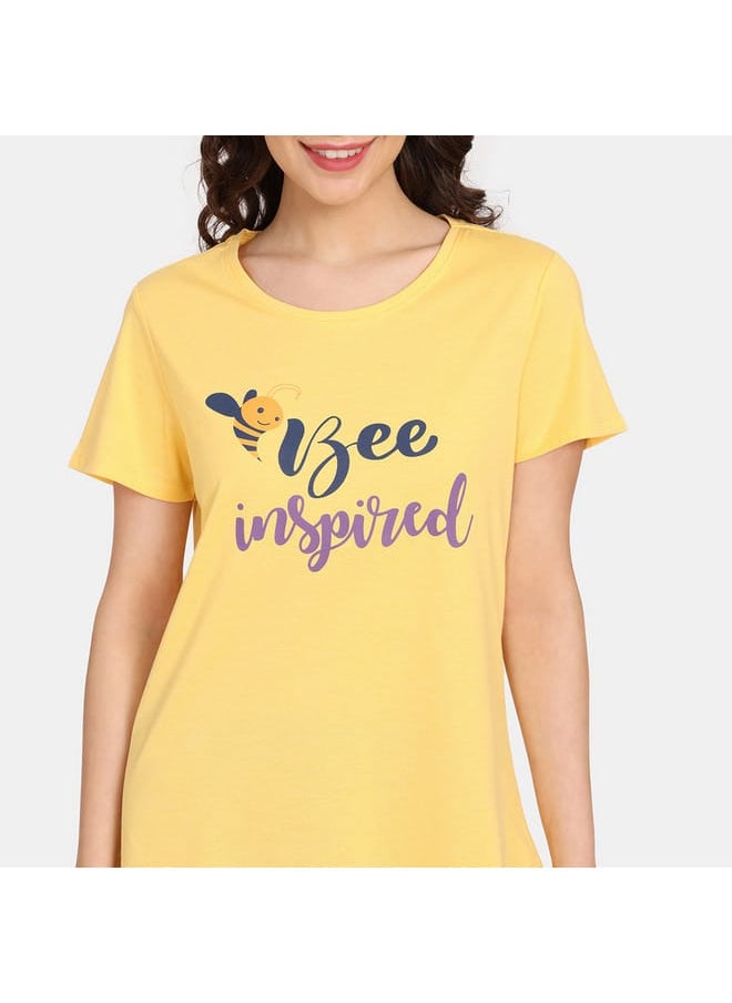zivame Set of 2 - Zivame Printed T-shirt with Short Sleeves  - Image 3