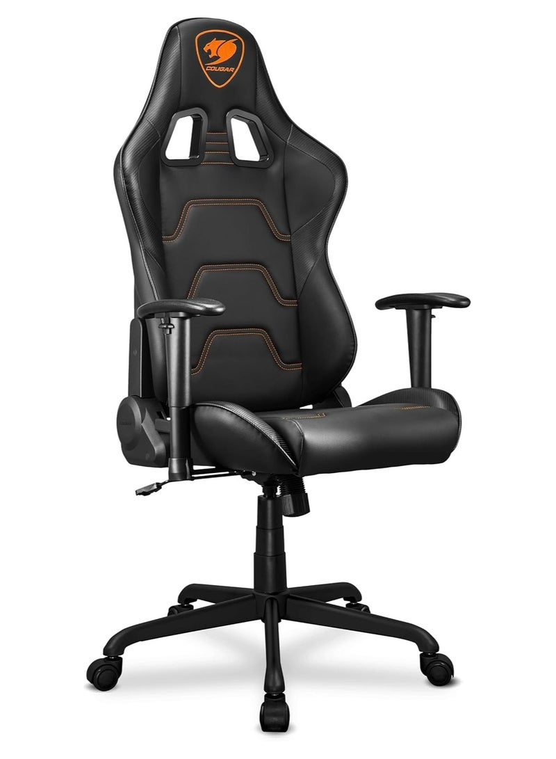 Cougar Armor Elite Gaming Chair, Ergonomic High-Back Racing Seat, 160° Recline, 2D Adjustable Armrests, Breathable PVC Leather, Steel Frame, Up to 120kg (264 lbs) Capacity, Head & Lumbar Support Pillows, Tilt & Height Adjustment, 360° Swivel, Heavy-Duty Caster Wheels, Black | 3MELIBLB.0001 - Image 2