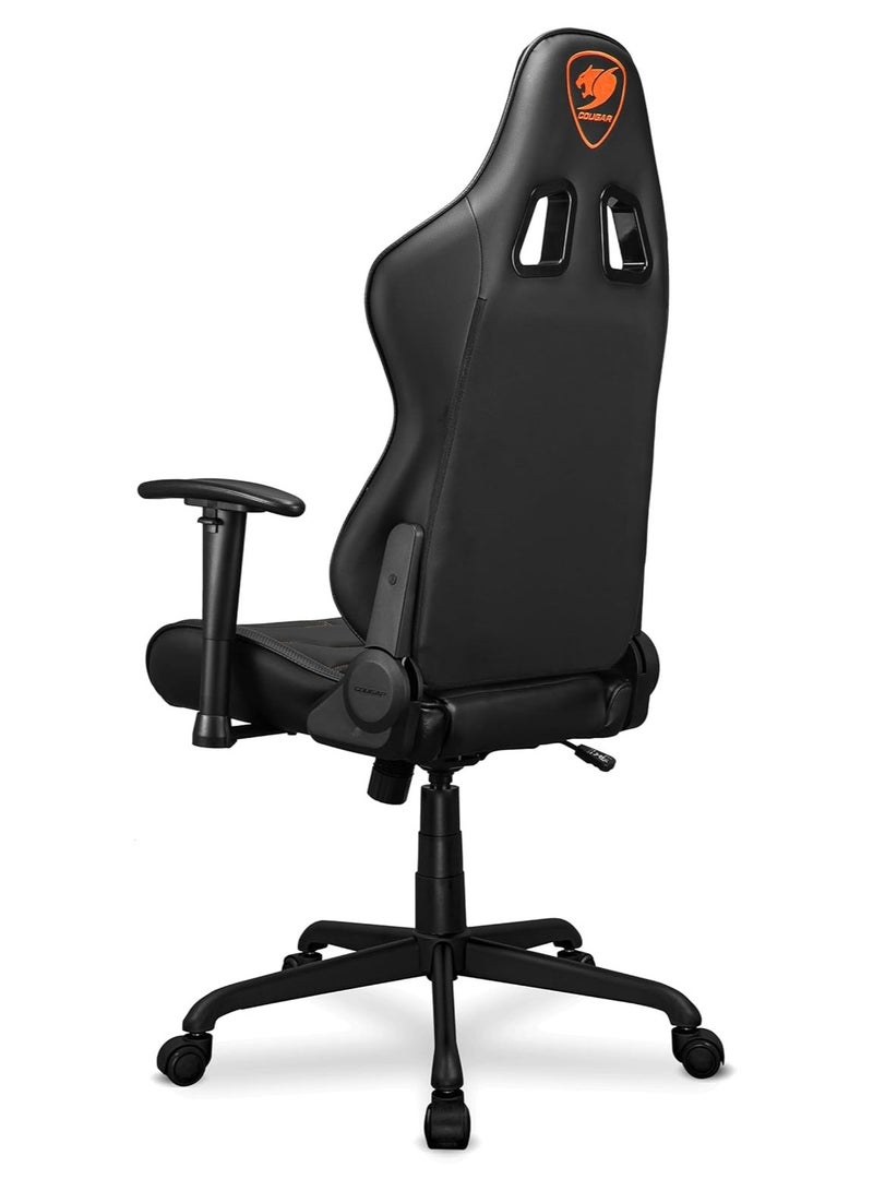 Cougar Armor Elite Gaming Chair, Ergonomic High-Back Racing Seat, 160° Recline, 2D Adjustable Armrests, Breathable PVC Leather, Steel Frame, Up to 120kg (264 lbs) Capacity, Head & Lumbar Support Pillows, Tilt & Height Adjustment, 360° Swivel, Heavy-Duty Caster Wheels, Black | 3MELIBLB.0001 - Image 5