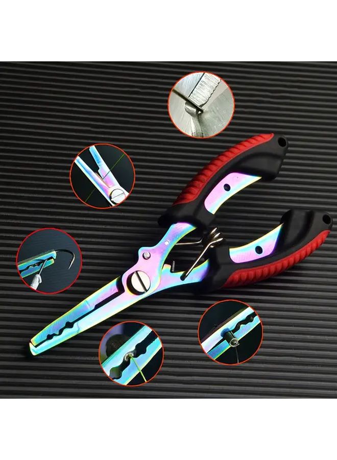 Green Multifunctional Heavy Duty Stainless Steel Fishing Pliers Curved Mouth Hook Remover Line Trimmer Loop Opener Anti Rust Dehooking Scissors - Image 2
