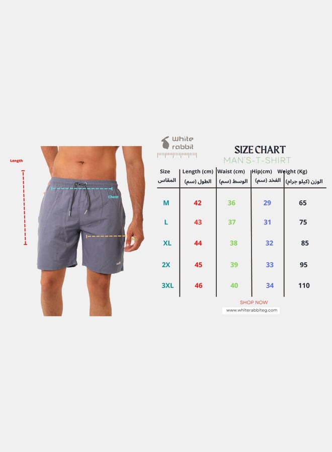 WHITE RABBIT Side Pockets Plain Swim Shorts  - Image 5