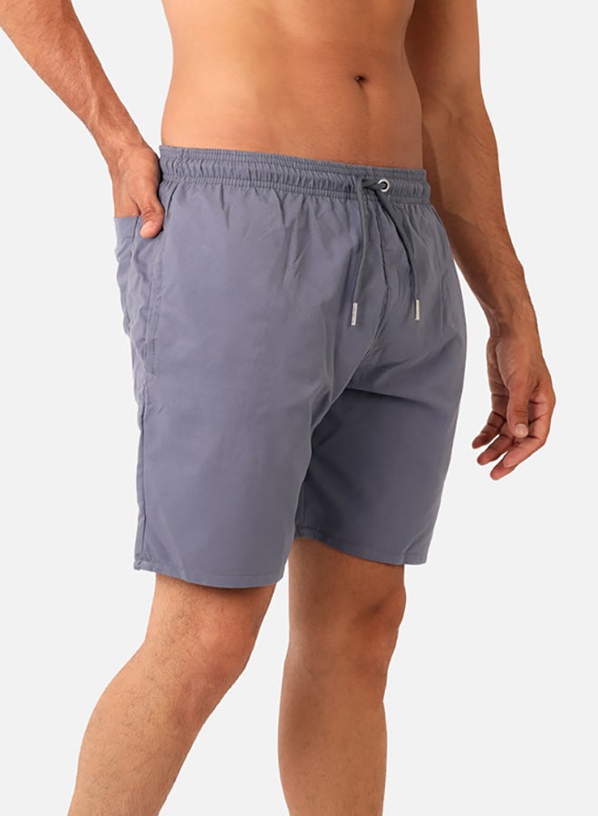 WHITE RABBIT Side Pockets Plain Swim Shorts  - Image 4