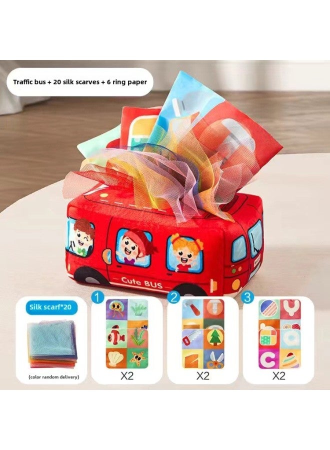 Children's Paper Toy 0-1 Year Old Puzzle Early Education Tear Tissue Box Baby Finger Exercise Toy-Specifications:Unbreakable Paper Box  - Image 1