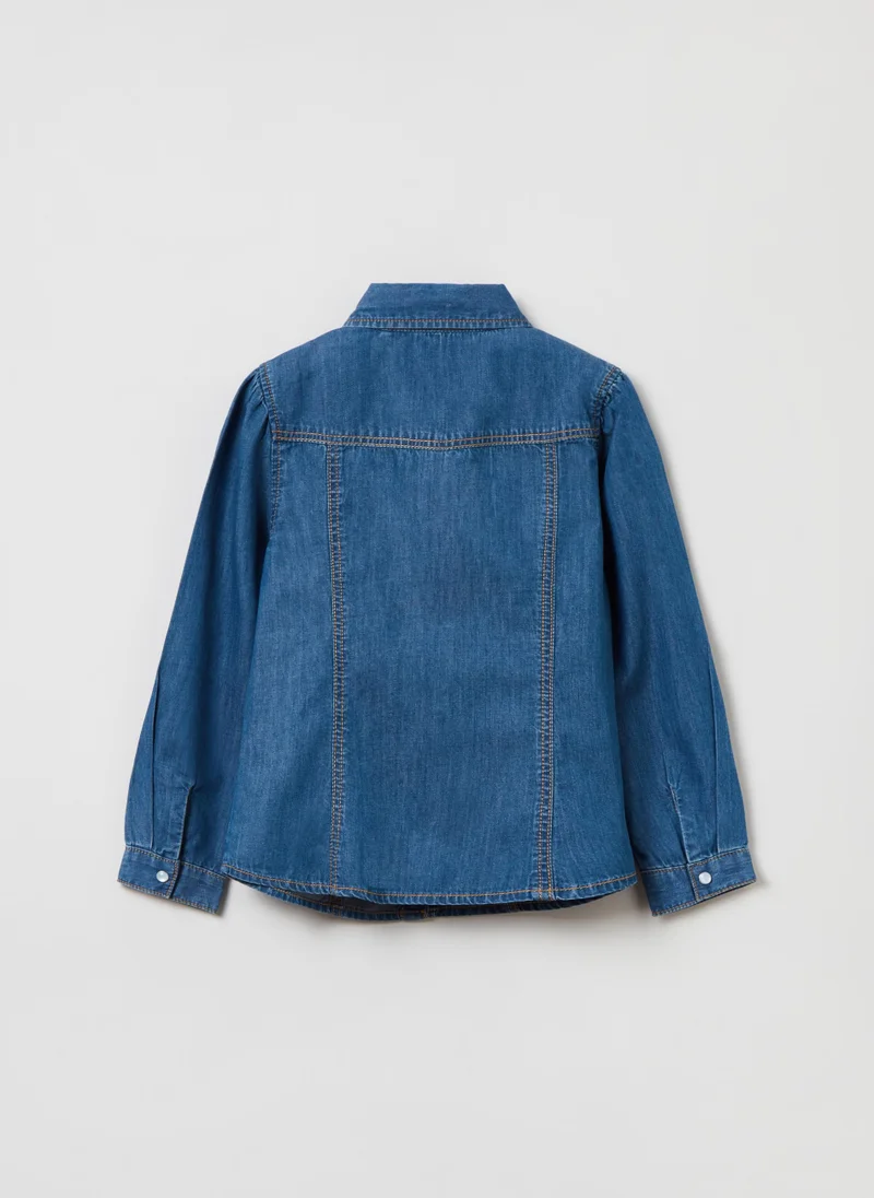 او في اس Ovs Housebrand Denim Shirt With Pockets