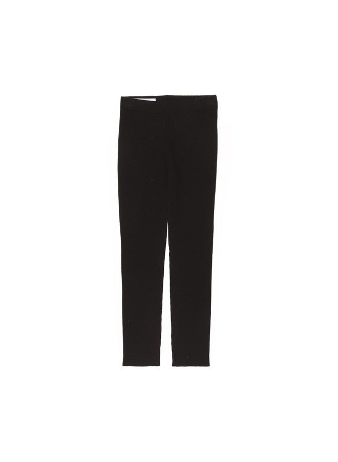 Zara kids' Minimalist Casual Solid Ribbed Knit Pants - Image 2