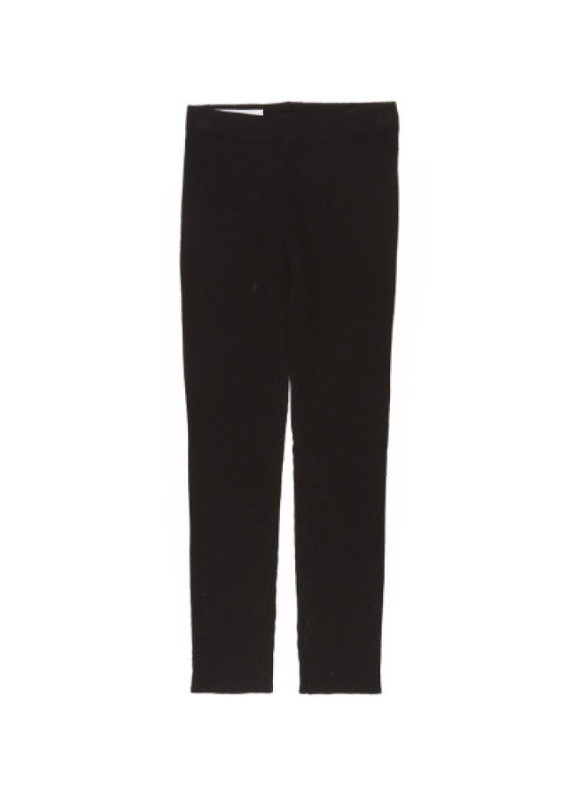 Zara kids' Minimalist Casual Solid Ribbed Knit Pants - Image 1