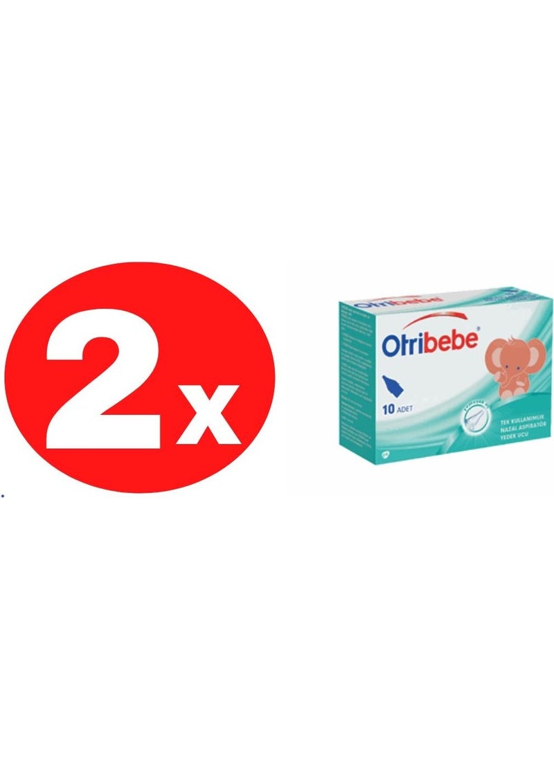 Otribebe Nasal Aspirator 10 Lux Spare Tips 2 Pieces 