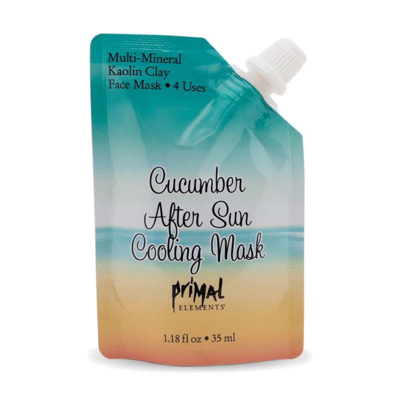 Primal Elements Face Mask Clay Mud Facial Treatment MultiUse Package 118 oz  Cucumber After Sun