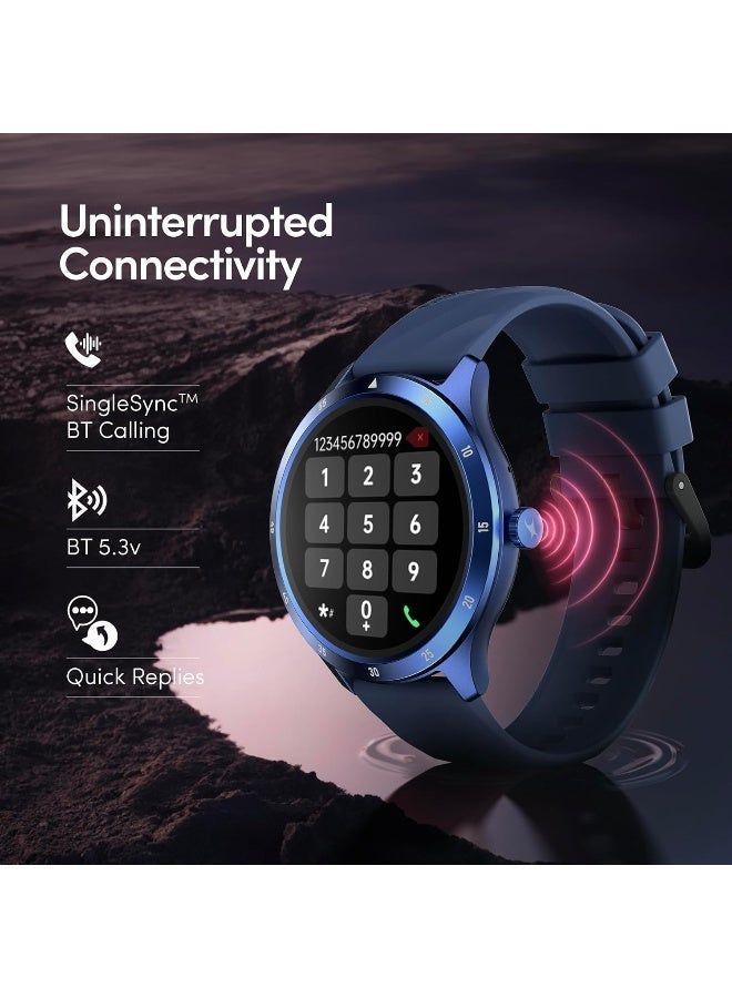Fastrack Jupiter Flex Smart Watch, 1.38" UltraVu Display, Bluetooth Calling, Health Suite with SpO2, Heart Rate, Sleep Tracking, 100+ Watch Faces, (Blue) blue - Image 5