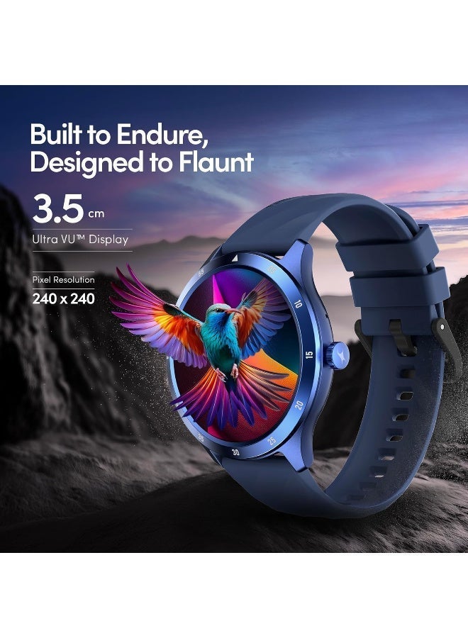 Fastrack Jupiter Flex Smart Watch, 1.38" UltraVu Display, Bluetooth Calling, Health Suite with SpO2, Heart Rate, Sleep Tracking, 100+ Watch Faces, (Blue) blue - Image 2