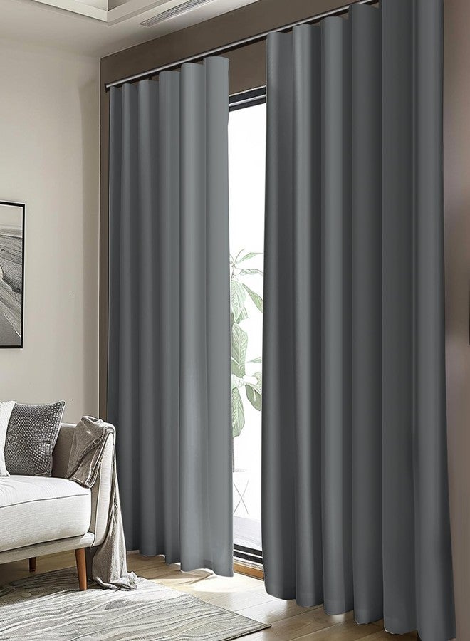 Cbsroro Room Divider Blackout Curtain Track Curtains Wall Dividers Panels Screen for Living Rooms Bedroom Office Privacy Partition Separation, W100 × L84 Inch,1 Panel, Light Grey - Image 3