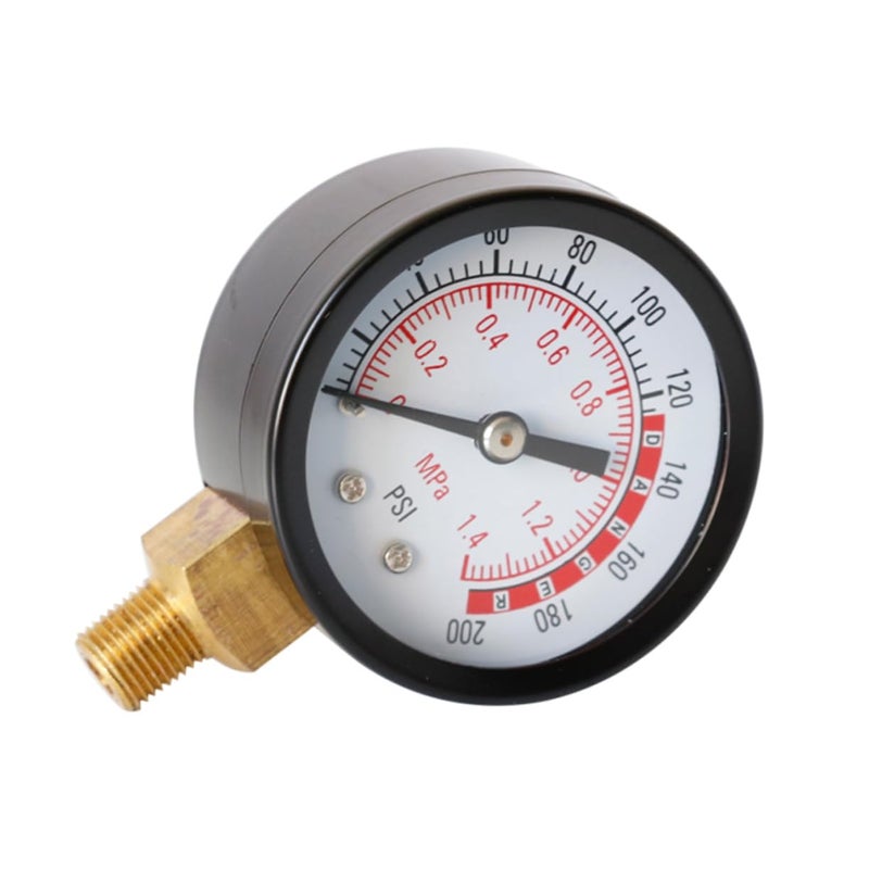 مقياس ضغط الهواء المضغوط عالي الدقة 1/4 NPT موصل لقياس الهواء والماء والزيت - Image 5