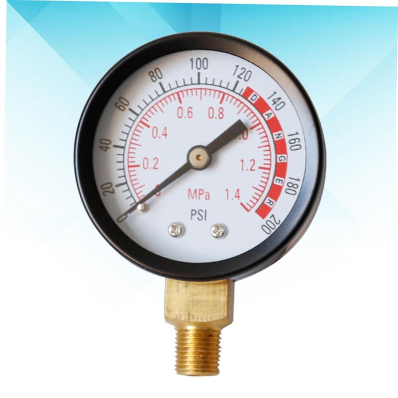 مقياس ضغط الهواء المضغوط عالي الدقة 1/4 NPT موصل لقياس الهواء والماء والزيت - Image 4