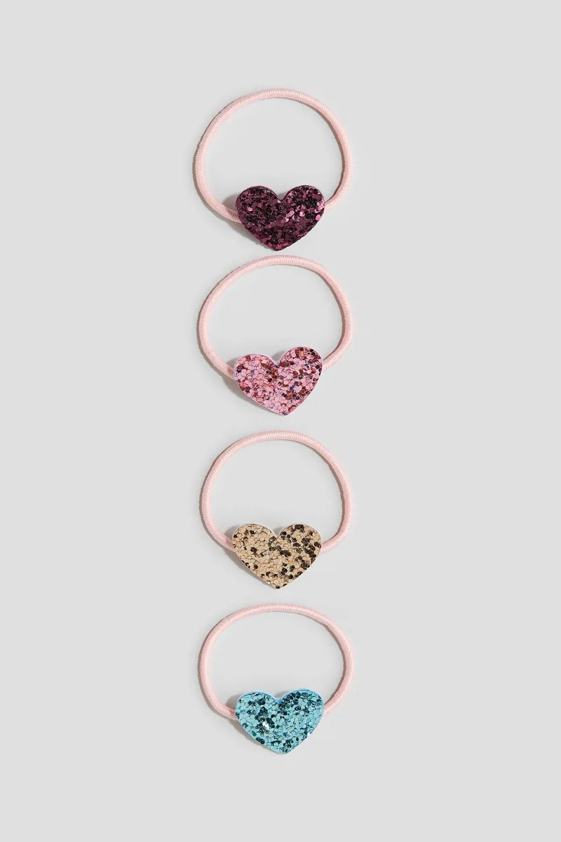 H&M 4-pack appliquéd hair elastics