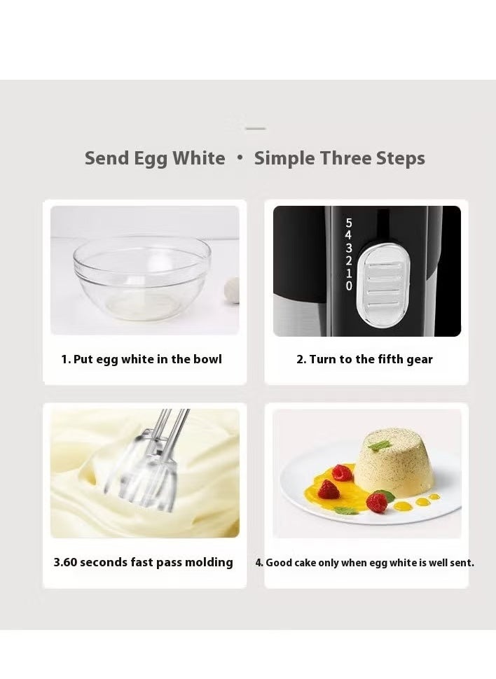 5 Speed Electric Hand Mixer, Fully Automatic Hand Blender, Egg Beater, Daily Mixer, With Hook and Beater, 800w