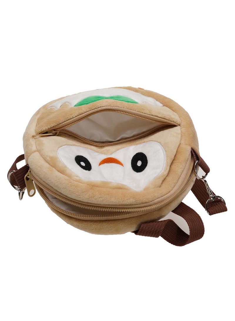 general Owl plush crossbody bag one-shoulder coin mobile phone bag meets the basic storage needs of travel - Image 4
