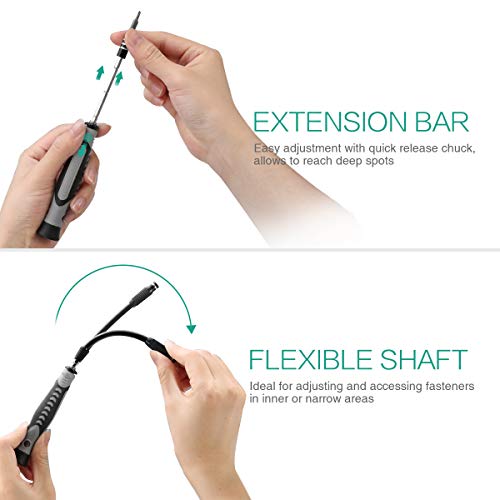 ORIA Precision Screwdriver Set, 130 in 1 Magnetic Screwdriver Kit with 120 Screwdriver Bits(117 PCS 28mm, 3 PCS 35mm), Repair Tool Kit for Smart Phone, Household Appliances - Image 5