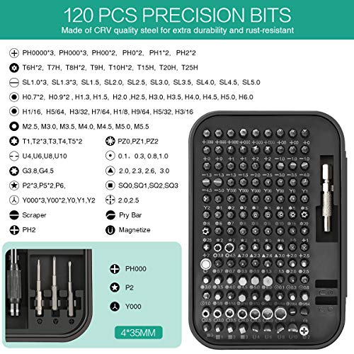 ORIA Precision Screwdriver Set, 130 in 1 Magnetic Screwdriver Kit with 120 Screwdriver Bits(117 PCS 28mm, 3 PCS 35mm), Repair Tool Kit for Smart Phone, Household Appliances - Image 2