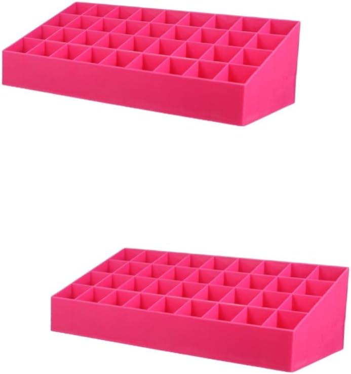 DOITOOL Clear Cosmetic Case 2pcs 36 Lipgloss Lip Tint Acrylic Lipstick Holder Storage Canister Lip Gloss Make up Cosmetic Rack - Image 1