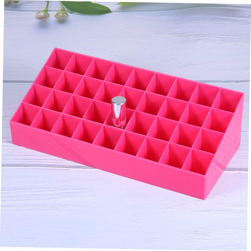DOITOOL Clear Cosmetic Case 2pcs 36 Lipgloss Lip Tint Acrylic Lipstick Holder Storage Canister Lip Gloss Make up Cosmetic Rack - Image 5