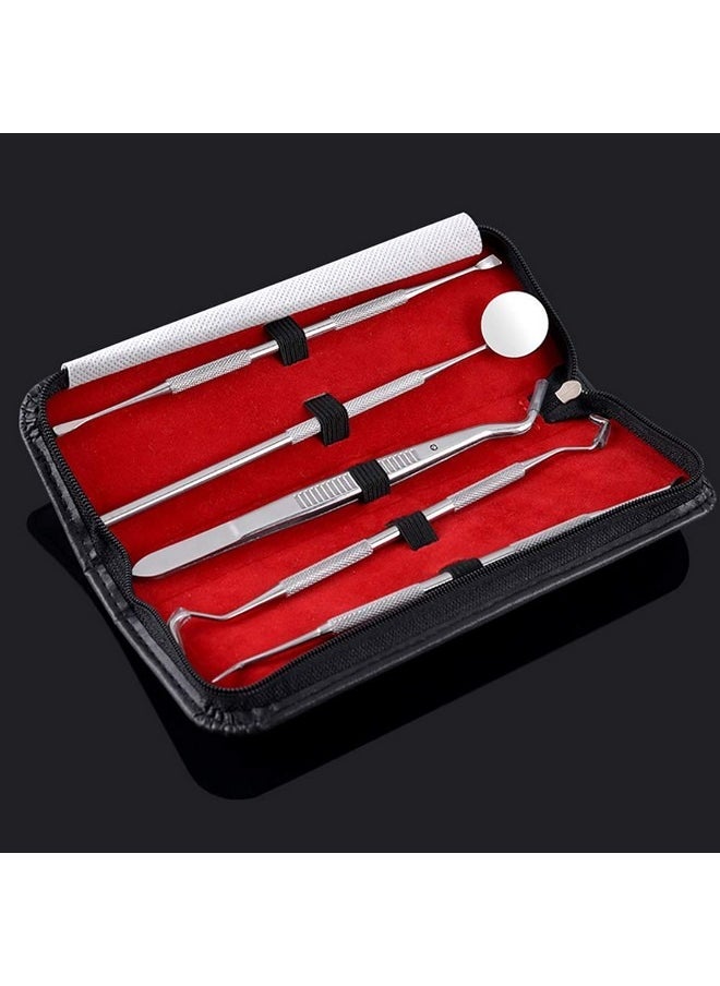 Beauenty 5 Pcs Dental Tools to Remove Plaque and Tarter Tooth Scaler Tools Kit Dental Pick Dental Floss, Dental Tool Set,Tooth Scraper Plaque Tartar Remover Dental Tweezers Gum  - Image 4