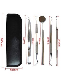 Beauenty 5 Pcs Dental Tools to Remove Plaque and Tarter Tooth Scaler Tools Kit Dental Pick Dental Floss, Dental Tool Set,Tooth Scraper Plaque Tartar Remover Dental Tweezers Gum  - Image 5