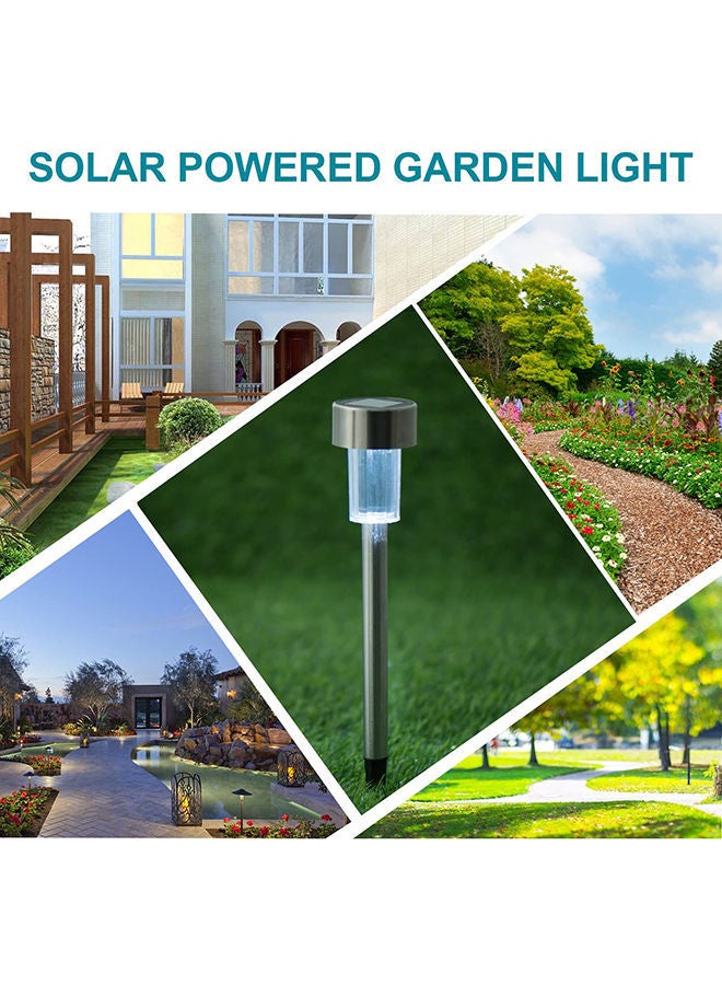 NIBEMINENT 5-Piece LED Solar Garden Light Set Silver/Black - Image 4
