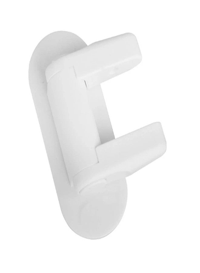 SpiderJuice 1Pc Self Adhesive Baby Safety Proofing Door Handle/Lever Lock Prevention Guard with Push Button 180° Rotating Arm (White) - Image 1