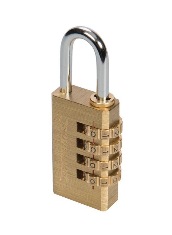Silverline 4-Digit Combination Padlock Gold/Silver - Image 1