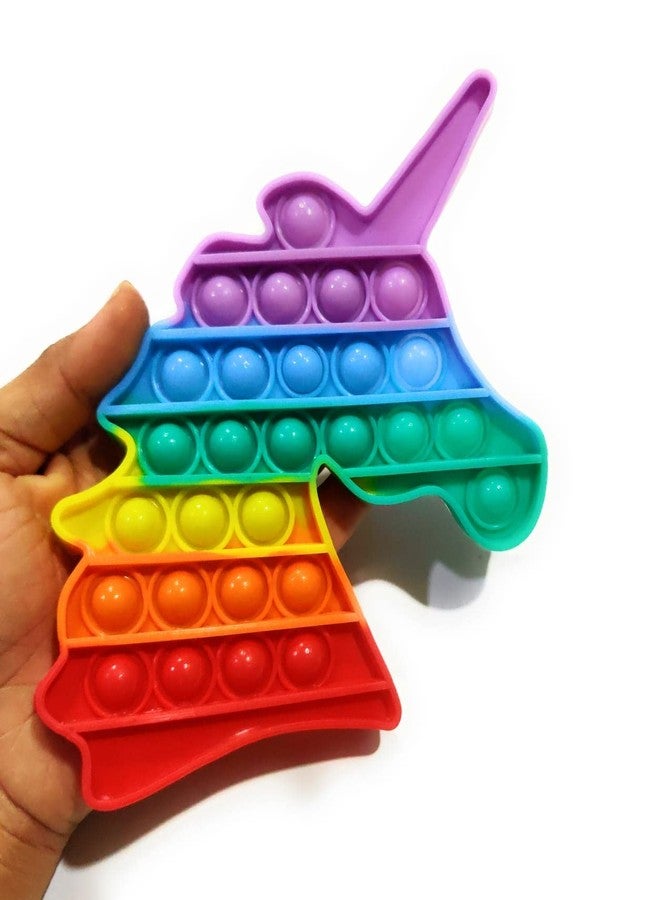 MoldBerry Puppet Pop It Toys Bubble Fidget Sensory Anti Stress Relief Toys for Kids Adults Return Gifts for Girls Boys Rainbow Color Unicorn (Pack of 1) - Image 5