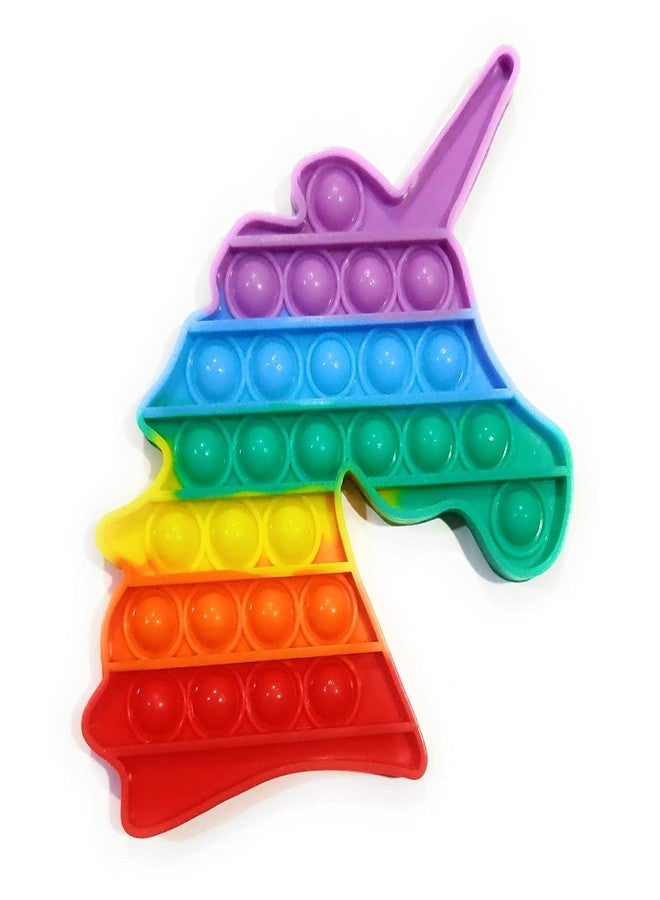 MoldBerry Puppet Pop It Toys Bubble Fidget Sensory Anti Stress Relief Toys for Kids Adults Return Gifts for Girls Boys Rainbow Color Unicorn (Pack of 1) - Image 1