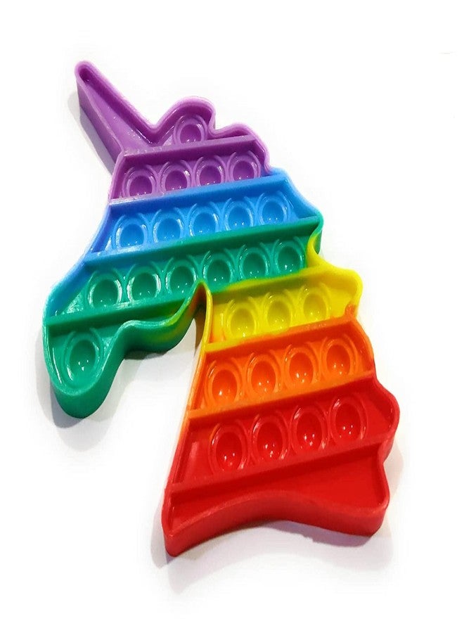 MoldBerry Puppet Pop It Toys Bubble Fidget Sensory Anti Stress Relief Toys for Kids Adults Return Gifts for Girls Boys Rainbow Color Unicorn (Pack of 1) - Image 4