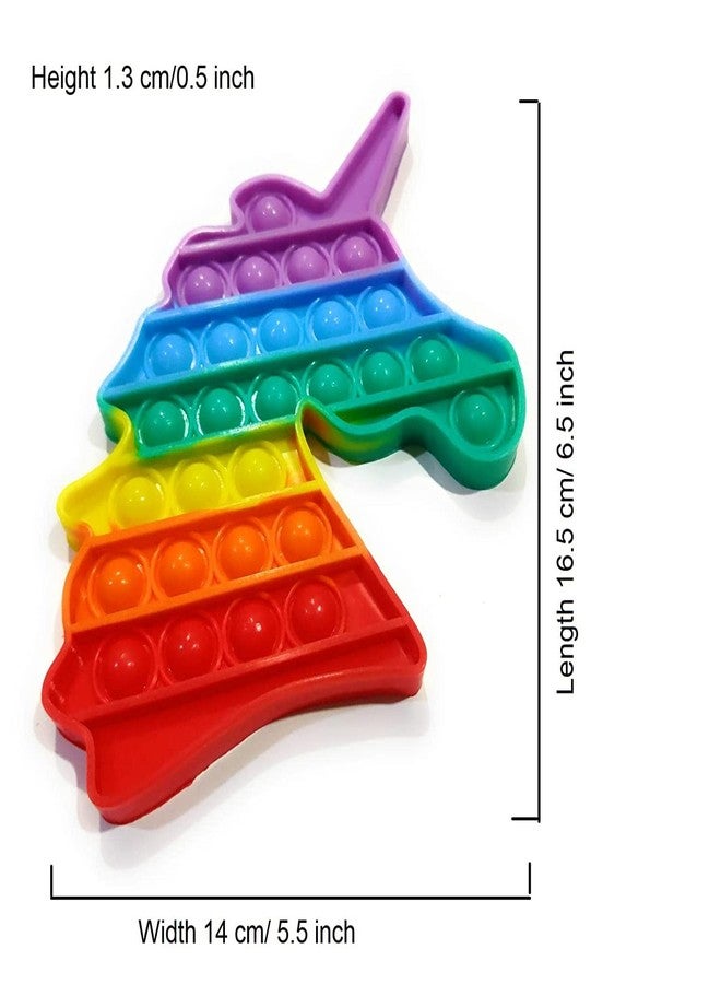 MoldBerry Puppet Pop It Toys Bubble Fidget Sensory Anti Stress Relief Toys for Kids Adults Return Gifts for Girls Boys Rainbow Color Unicorn (Pack of 1) - Image 3