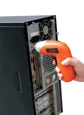 3.6V Li-Ion Cordless Power Screwdriver Kit with 10 Pieces Bitset , Orange/Black - KC3610-B5, Orange/Black - view 3