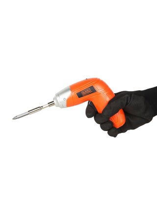 3.6V Li-Ion Cordless Power Screwdriver Kit with 10 Pieces Bitset , Orange/Black - KC3610-B5, Orange/Black - view 2