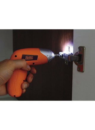 3.6V Li-Ion Cordless Power Screwdriver Kit with 10 Pieces Bitset , Orange/Black - KC3610-B5, Orange/Black - view 4